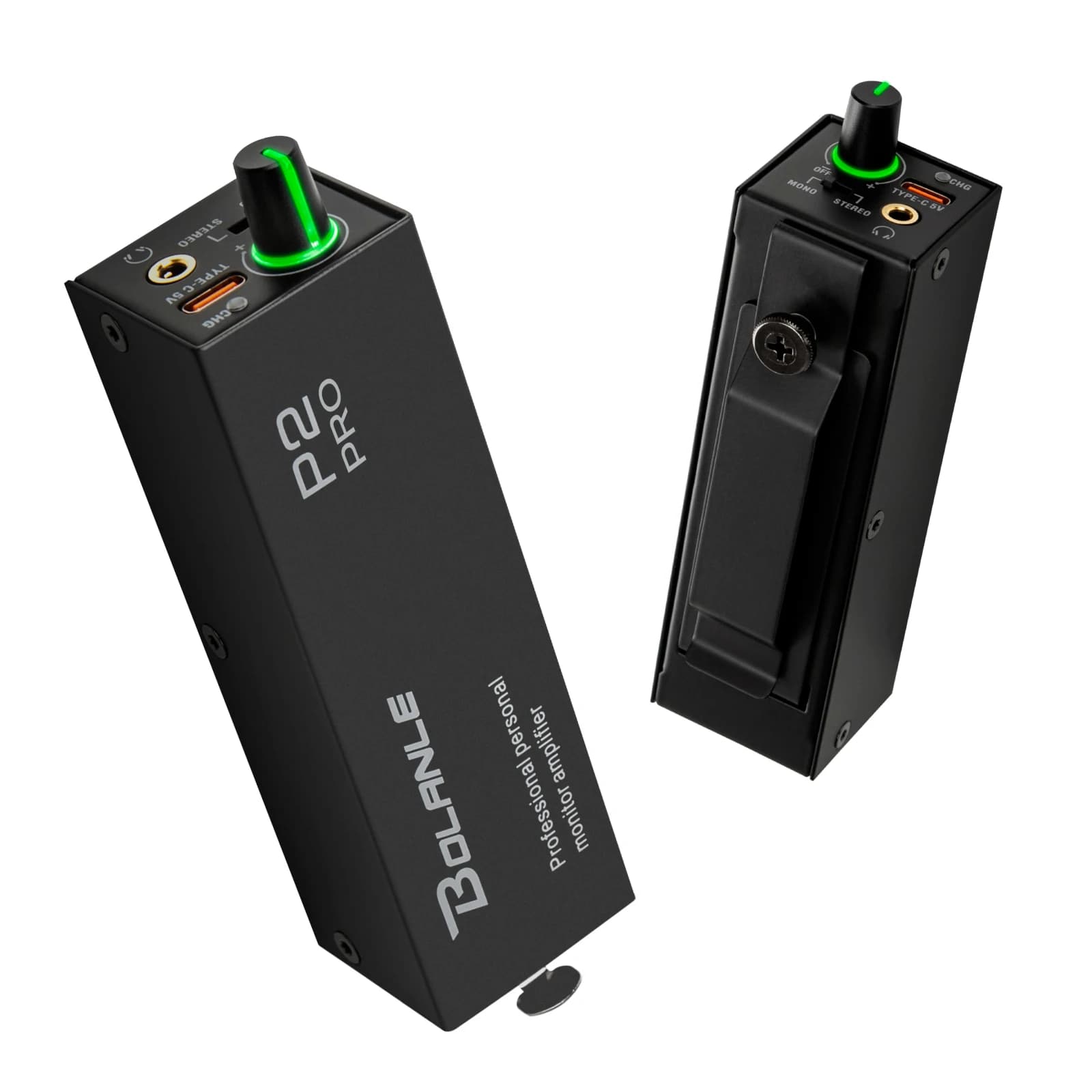Bolanle P2 PRO IEM Rechargeable USB-C Ultra-Compact Personal In-Ear Monitor Amplifier Headset